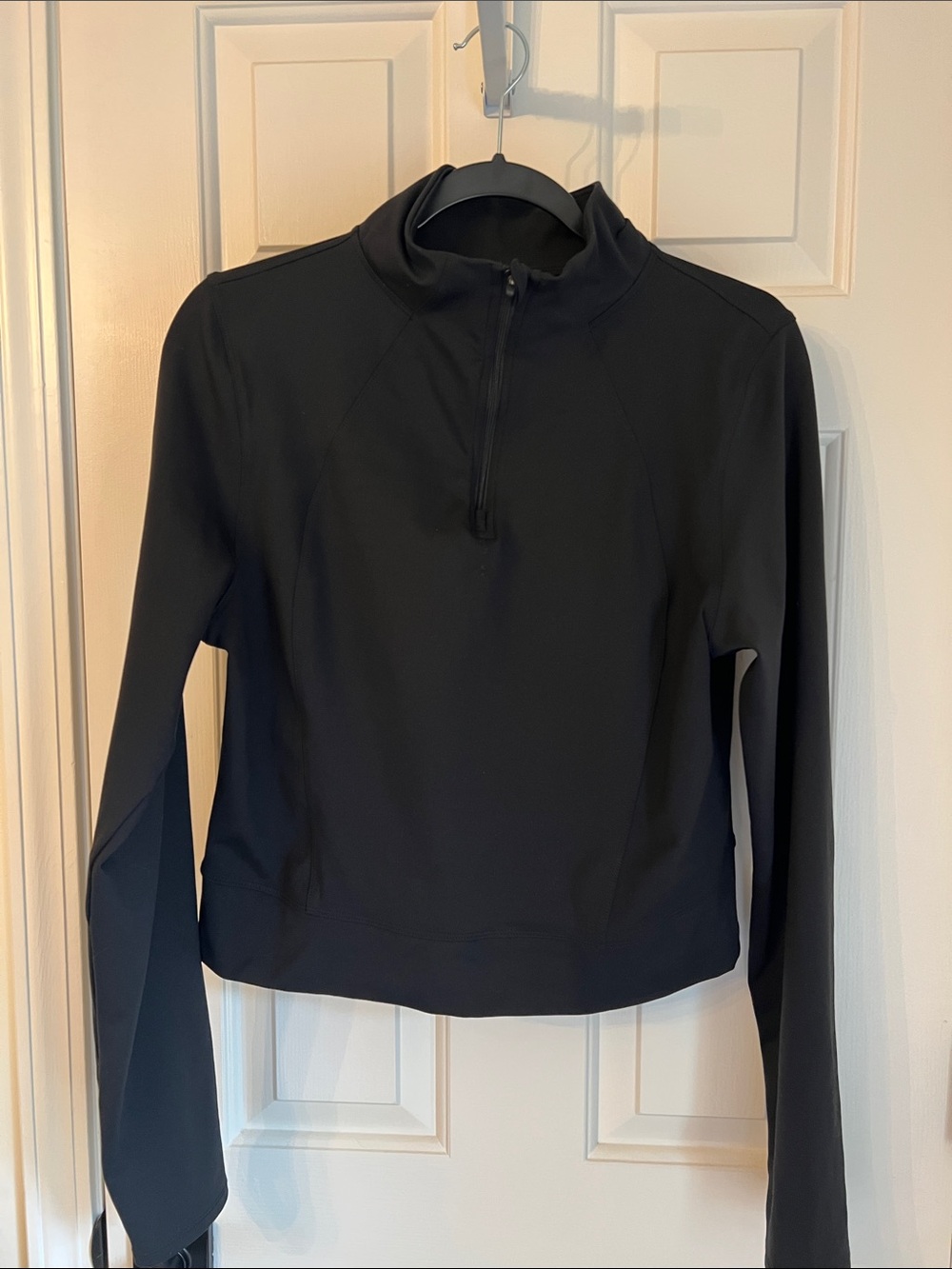 Yogalicious- XL Black Half-Zip Performance Long-Sleeve Top
